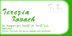 terezia kovach business card